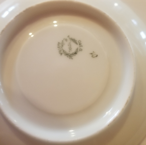 2 cups and saucers hand painted O&E.G - Picture 10 of 10